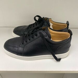 Christian Louboutin Black Leather Men's Sneakers